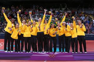 Campeonas brasileñas desfilan en Sao Paulo