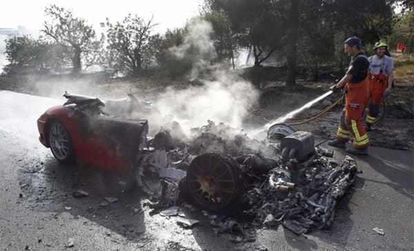 Así quedó el Ferrari de Éver Banega | DIARIO MARCA
