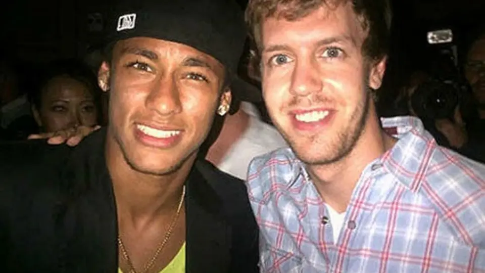 Vettel y Neymar, juntos de fiesta