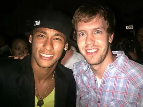 Vettel y Neymar, juntos de fiesta