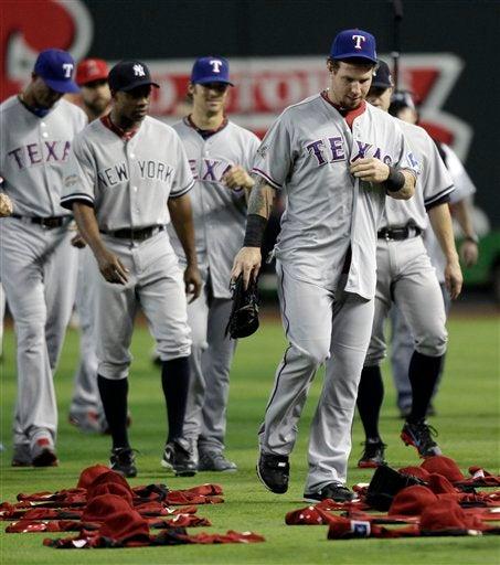 Los jugadores de la Liga Americana, previo al juego. FOTO: AP