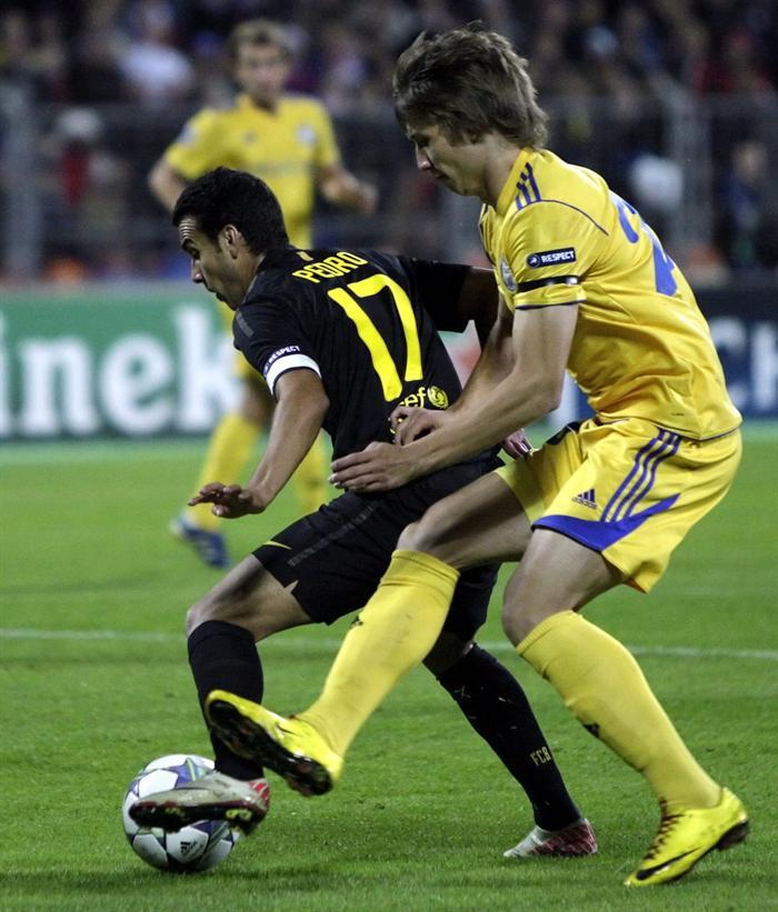 El BATE Borisov no logró caminar en el encuentro. FOTO: EFE