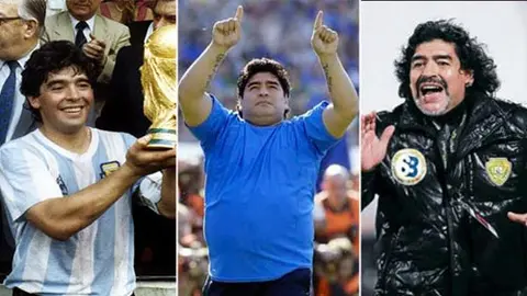 Maradona a través de los años ¡y de los kilos!