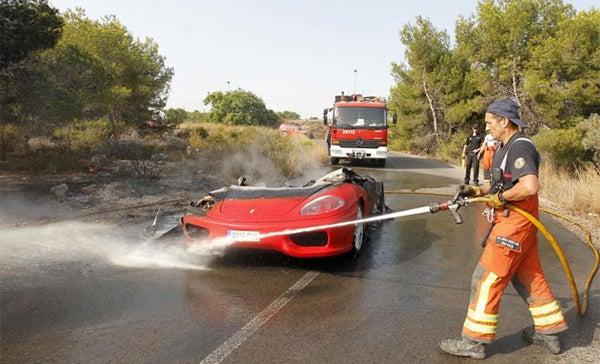 Así quedó el Ferrari de Éver Banega | DIARIO MARCA