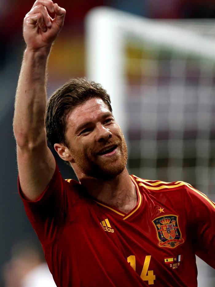 Xabi Alonso celebra su anotación l EFE