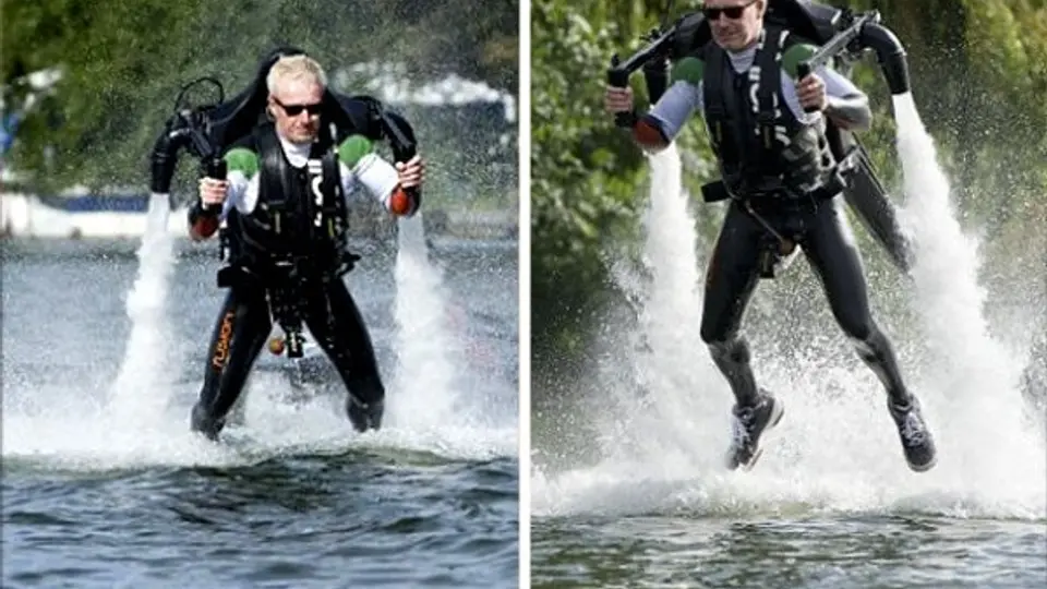 Millonario llega al trabajo en exclusivo Jet Pack