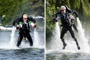 Millonario llega al trabajo en exclusivo Jet Pack