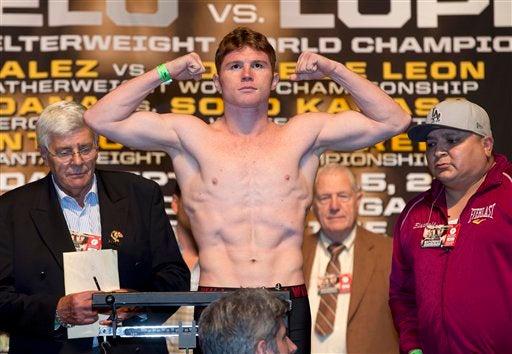 El campeón, Saúl,el Canelo, Álvarez detuvó la báscula en 154 libras | AP