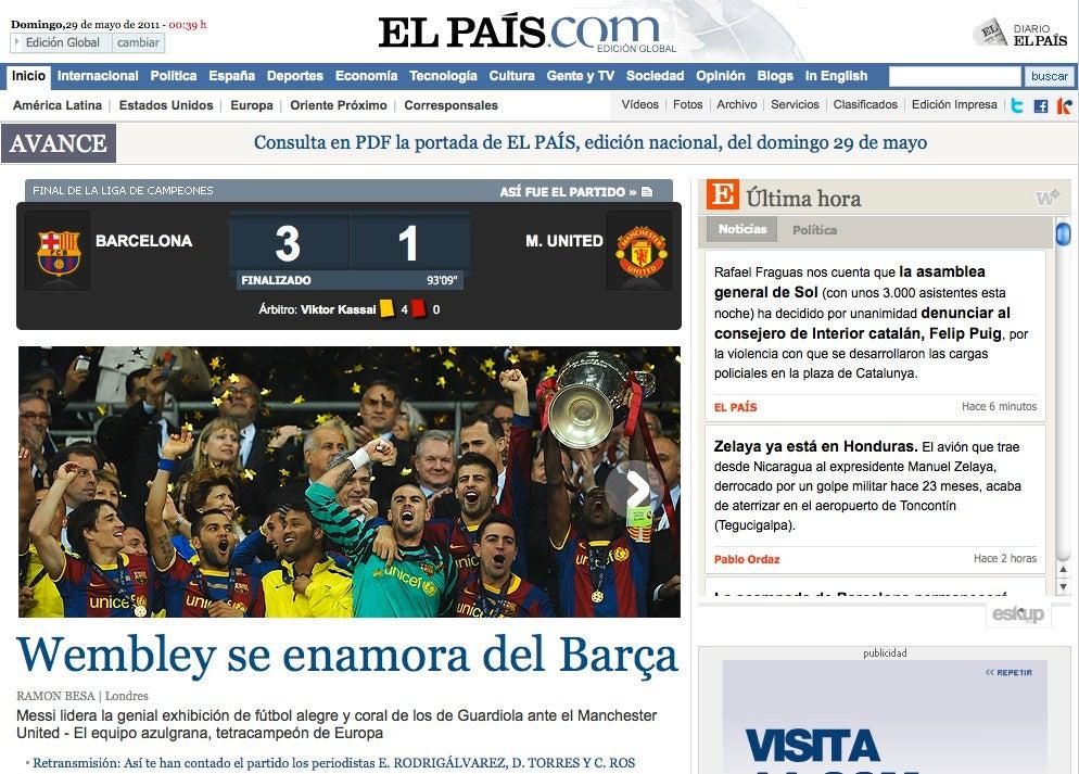 El diario El País muestra
