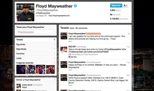 ¿Qué pasa con el Twitter de Floyd Mayweather?