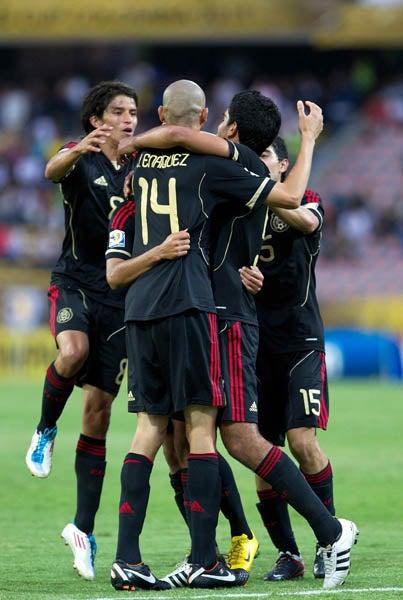 México Sub-20 celebra en el Atanasio Girardot de Medellín. FOTO: MEXSPORT