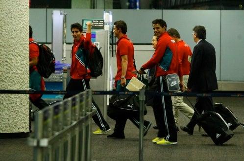 Desde que pisaron suelo Azteca, los seleccionados demostraron su alegría | ÓSCAR RAMÍREZ