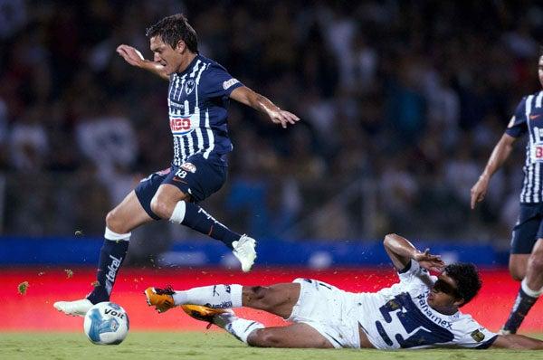 Cardozo anotó el único de Rayados. FOTO: MEXSPORT