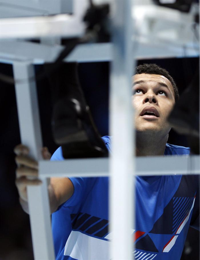Tsonga reclama al juez. FOTO: EFE