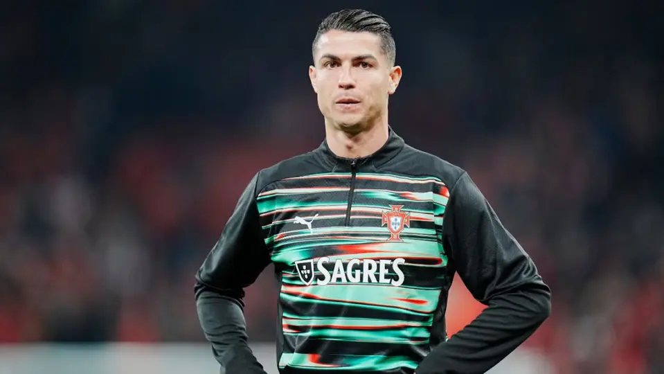 Cristiano Ronaldo durante un calentamiento con la Selección de Portugal | AP