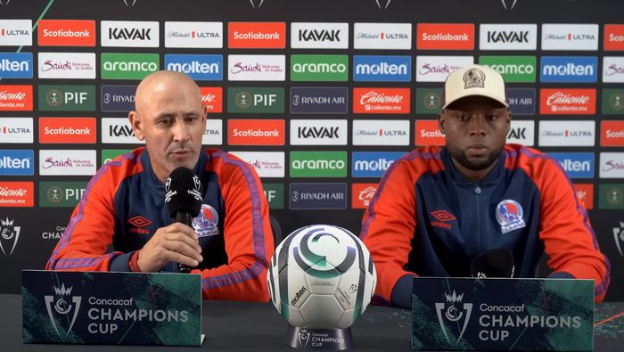 Eduardo Espinel, director técnico de Olimpia, en la conferencia de prensa previo al juego ante América en la Copa de Campeones Concacaf 2026 | CAPTURA DE PANTALLA