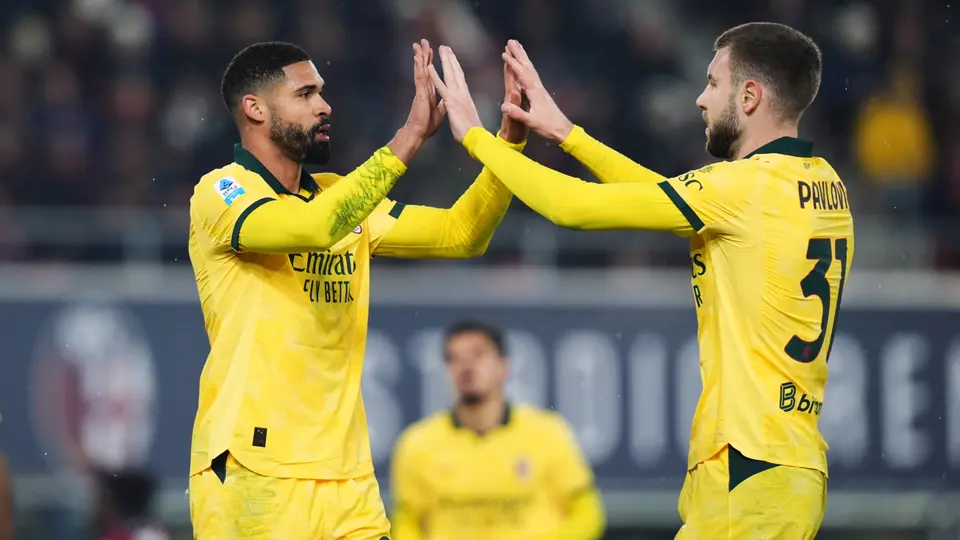 Milan festejando ante Bolonia l AP