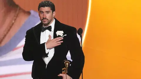 Bad Bunny recién ganó el Premio Grammy a Mejor Álbum del Año/AP