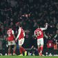 Futbolistas de Arsenal festejan el gol contra Chelsea en la Semifinal de la Copa de la Liga | AP
