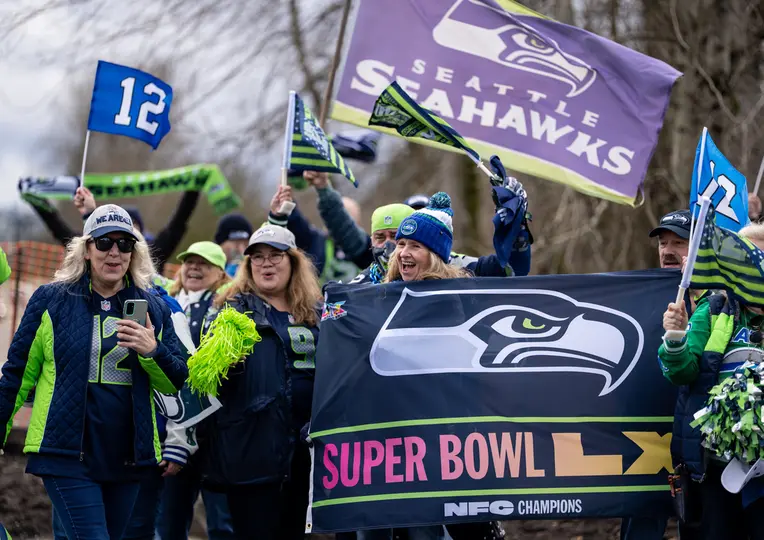 Afición de Seahawks en el Super Bowl | AP