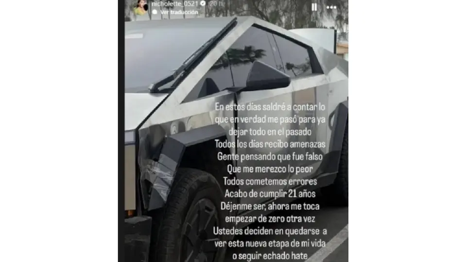 La Nicholette pidió respeto y aseguró que busca cerrar este episodio para comenzar una nueva etapa personal./ Captura de pantalla