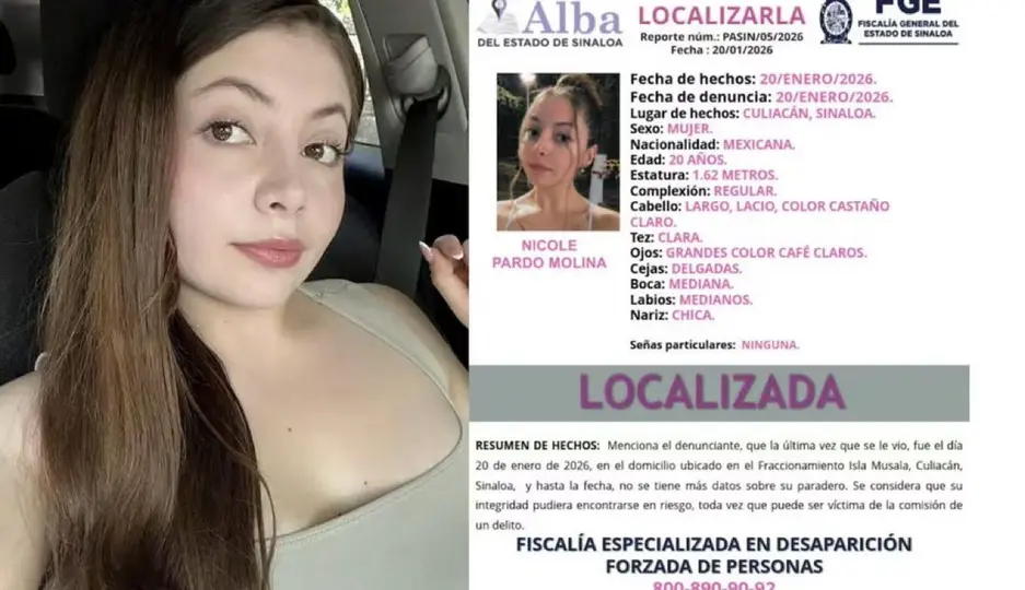 El secuestro de Nicole Pardo Molina ocurrió el 19 de enero en un sector residencial de Culiacán, Sinaloa./ X:@LuisCardenasMx
