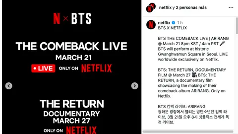 El show podrá verse en tiempo real por Netflix para audiencias de distintas regiones del mundo./IG: Netflix