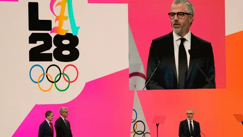 Casey Wasserman, director ejecutivo del comité organizador de los Juegos Olímpicos de Los Ángeles 2028, durante una reunión del COI | AP