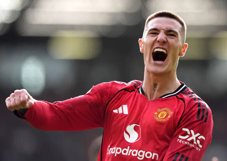 Sesko en celebración de gol con Manchester United | AP