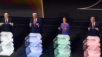 Gianni Infantino, Donald Trump, Claudia Sheinbaum y Mark Carney durante el sorteo de la Copa del Mundo 2026 | MEXSPORT