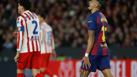 Raphinha en lamento en la Semifinal contra Atlético de Madrid en Copa del Rey | AP