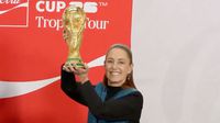 Claudia Sheinbaum con el trofeo de la FIFA | CAPTURA DE PANTALLA