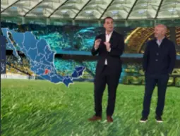 Martinoli y García dando el pronóstico del tiempo l CAPTURA
