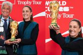 Claudia Sheinbaum recibe la Copa del Mundo a 100 días del Mundial 2026