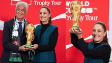 Claudia Sheinbaum recibe la Copa del Mundo a 100 días del Mundial 2026