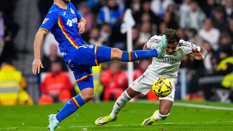 Boselli y Rodrygo en el partido de Getafe contra Real Madrid | AP