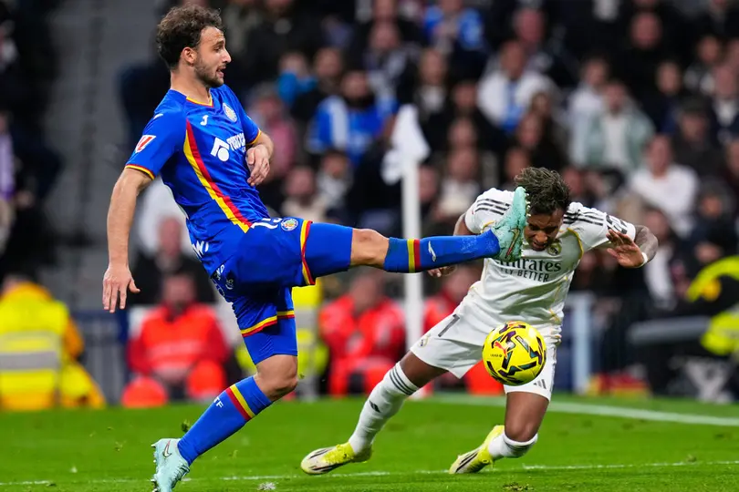 Boselli y Rodrygo en el partido de Getafe contra Real Madrid | AP