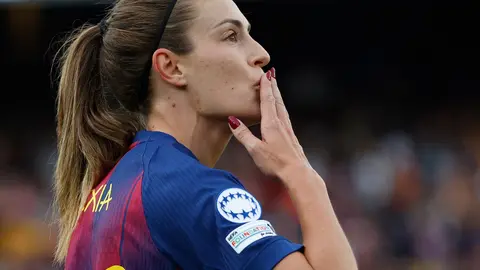 Alexia Putellas en celebración con Barcelona en Champions League Femenino | AP