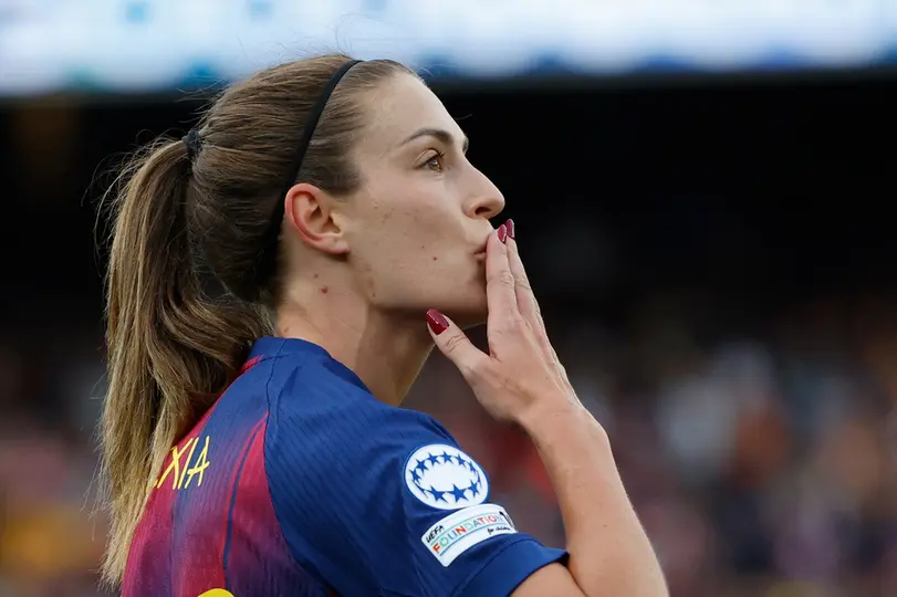 Alexia Putellas en celebración con Barcelona en Champions League Femenino | AP