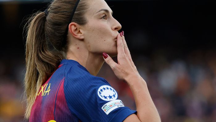 Alexia Putellas en celebración con Barcelona en Champions League Femenino | AP