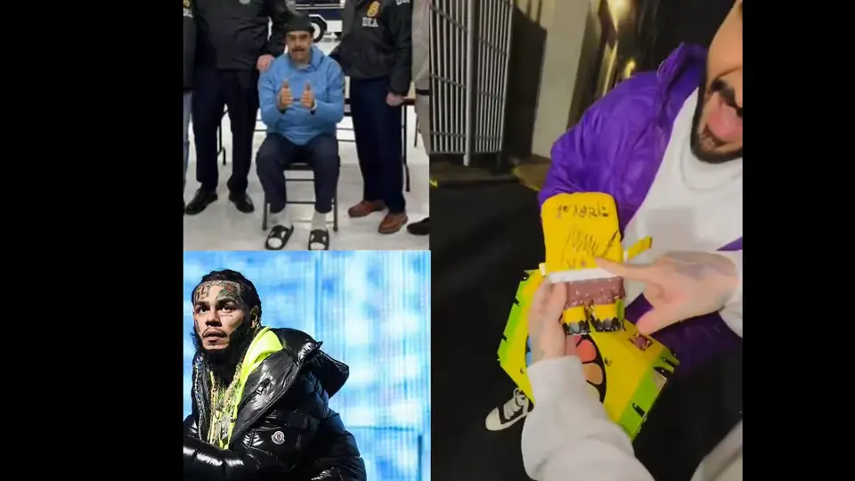 Tekashi mostró un objeto firmado por Nicolás Maduro al salir de prisión. / X: @AlertaMundoNews