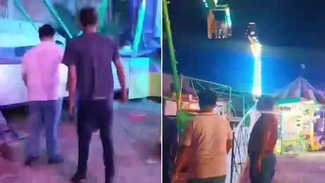 VIDEO: Juego del martillo falla por presunto error humano; deja 4 heridos