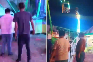 VIDEO: Juego del martillo falla por presunto error humano; deja 4 heridos