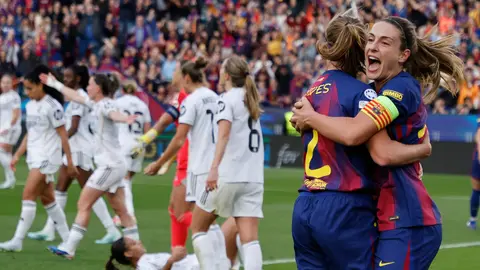 Ona Battle y Alexia Putellas celebran en la Champions League Femenina con Barcelona | AP