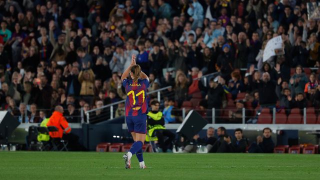 Alexia Putellas en celebración con Barcelona en Champions League Femenino | AP