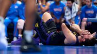 Alarma en los Lakers: Luka Dončić sale lesionado y enciende las alertas rumbo a playoffs
