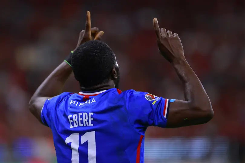 Christian Ebere en celebración con Cruz Azul contra Atlas en los Cuartos de Final del Clausura 2026 | MEXSPORT