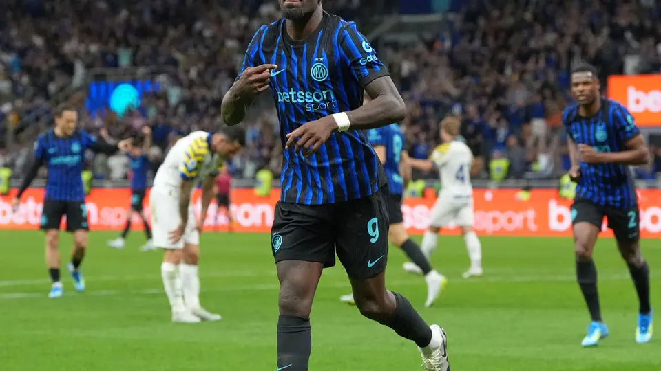 Thuram en el partido que Inter venció al Parma l AP