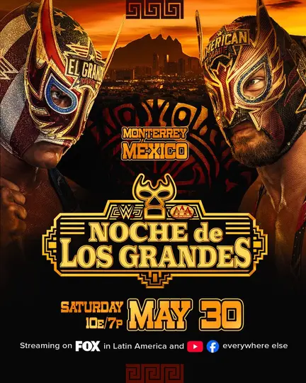 Poster oficial para el Máscara contra Máscara en la Noche de los Grandes | AAA