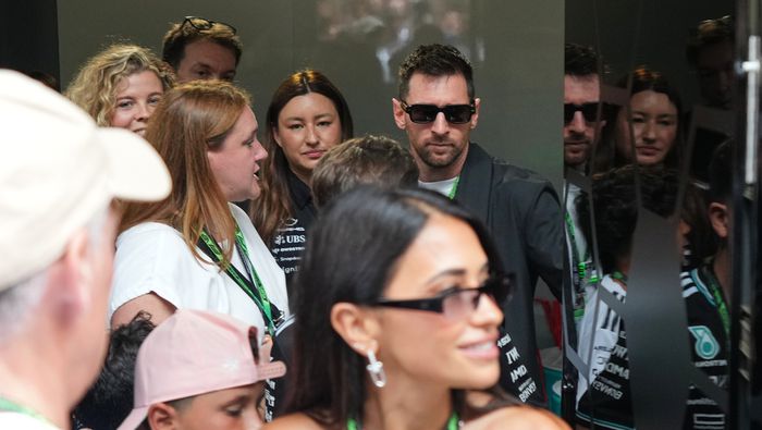 Messi en el paddock del Gran Premio de Miami | AP